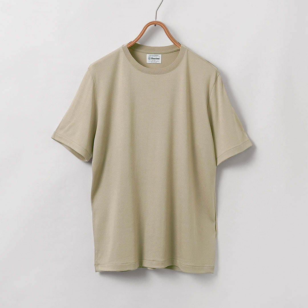 YONETOMI NEW BASIC / T-shirt habillé en laine et soie