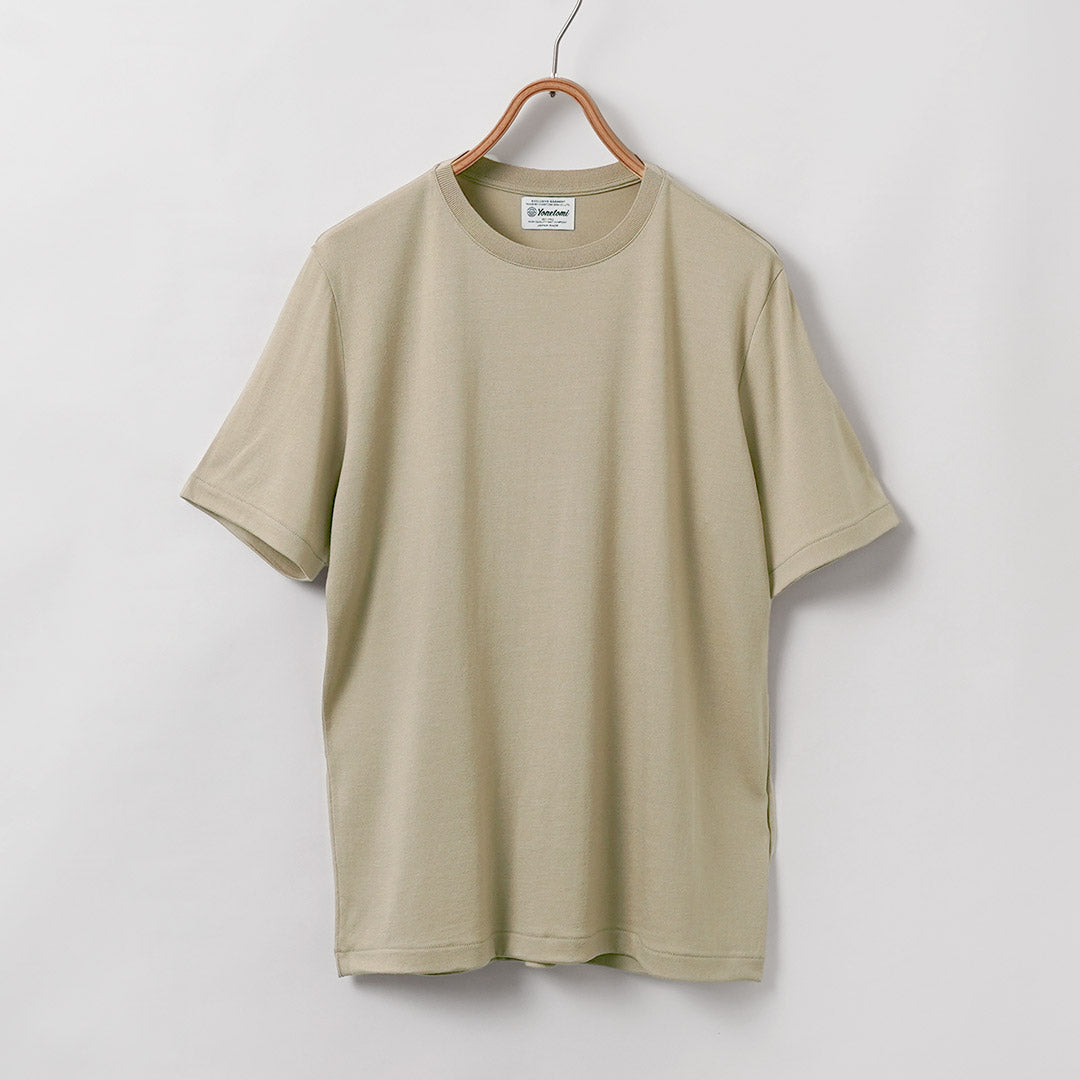 YONETOMI NEW BASIC / T-shirt habillé en laine et soie