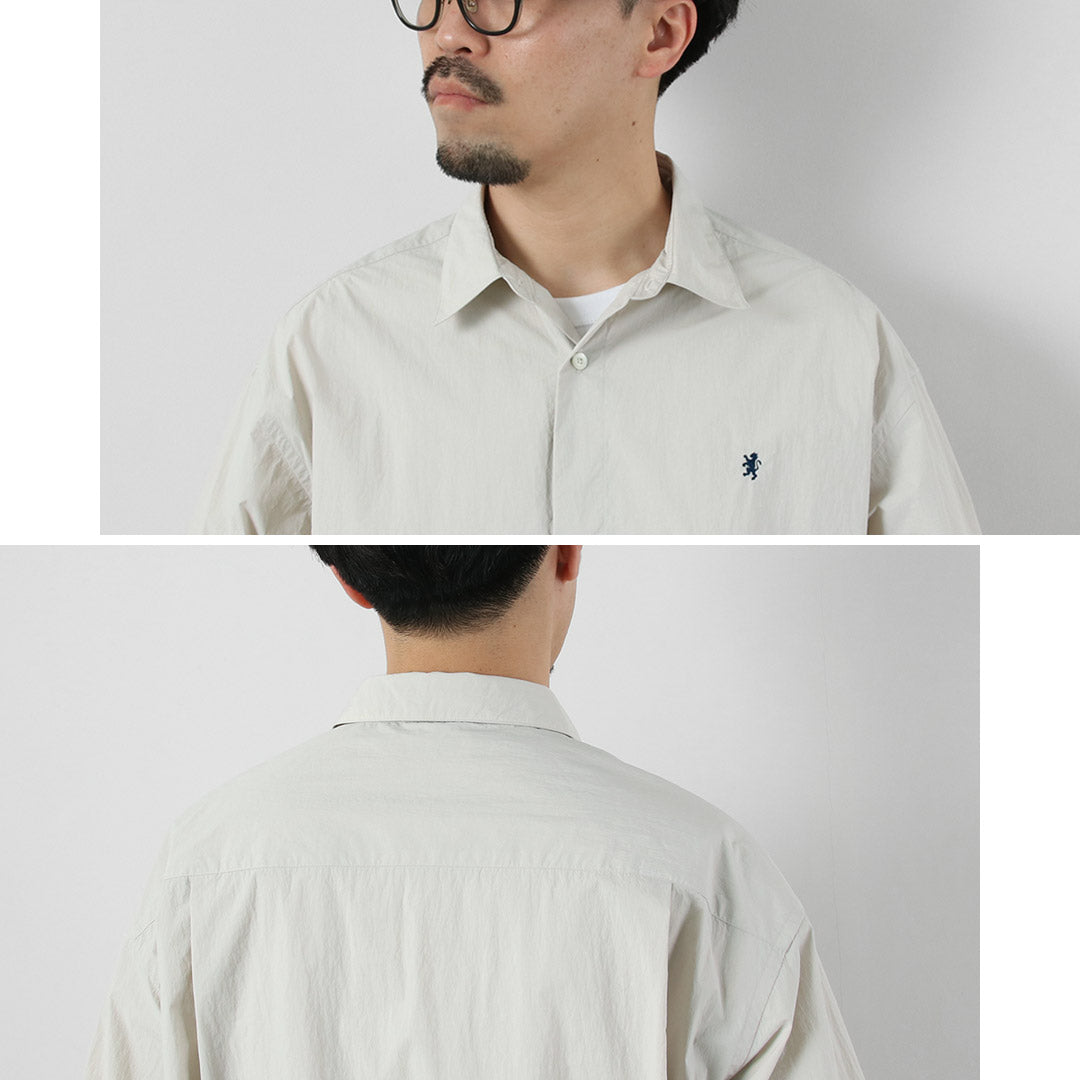 GYMPHLEX / Chemise froncée à manches longues en nylon Taslan