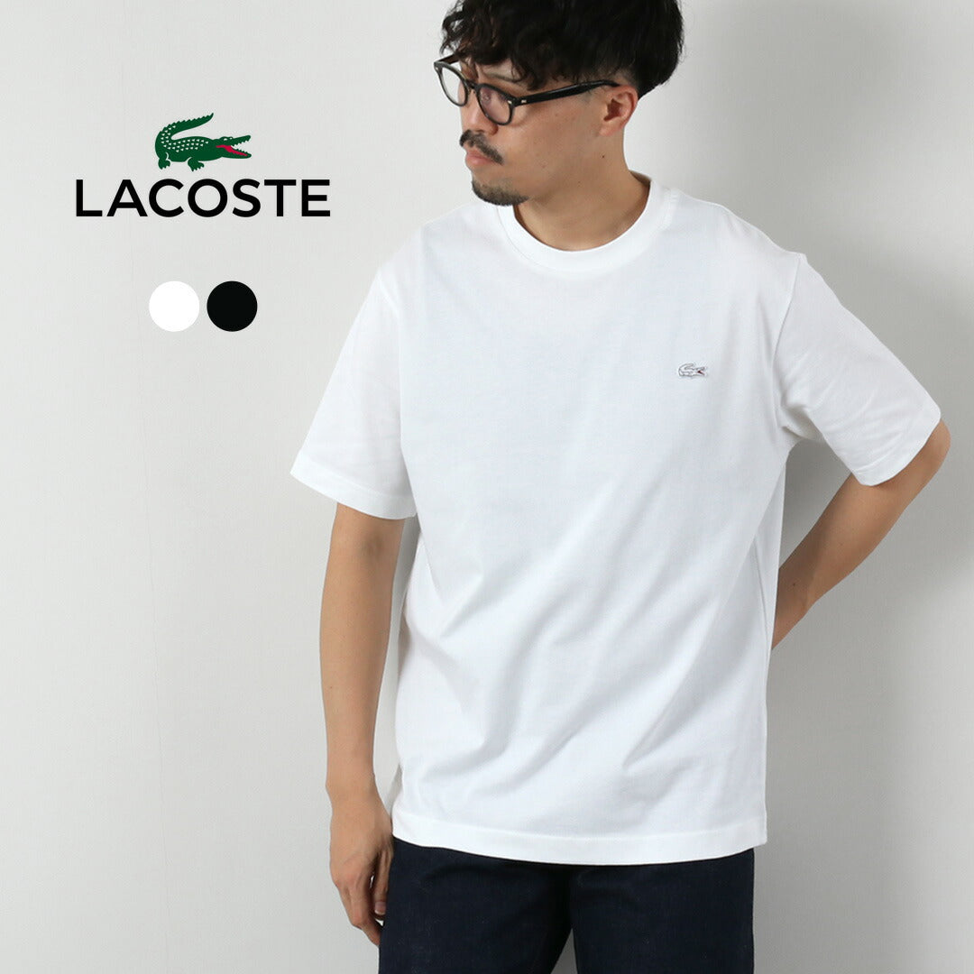 LACOSTE / Outlined Crocodile Crew Neck T-Shirt