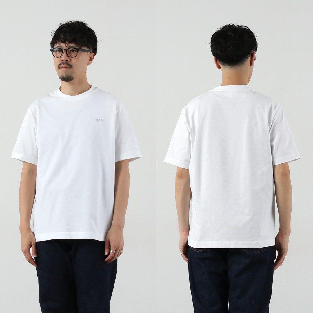 LACOSTE / Outlined Crocodile Crew Neck T-Shirt