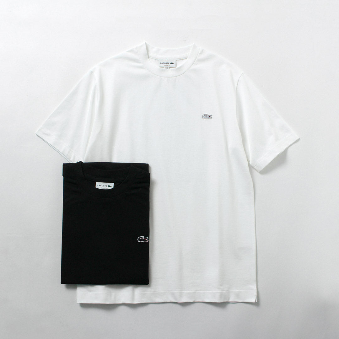 LACOSTE / Outlined Crocodile Crew Neck T-Shirt