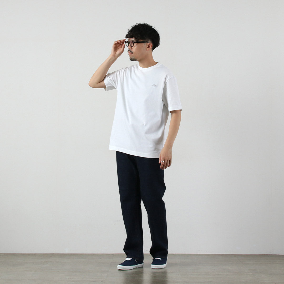 LACOSTE / Outlined Crocodile Crew Neck T-Shirt