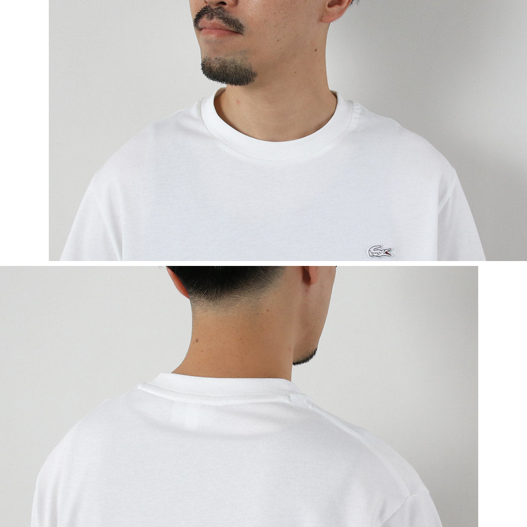 LACOSTE / Outlined Crocodile Crew Neck T-Shirt