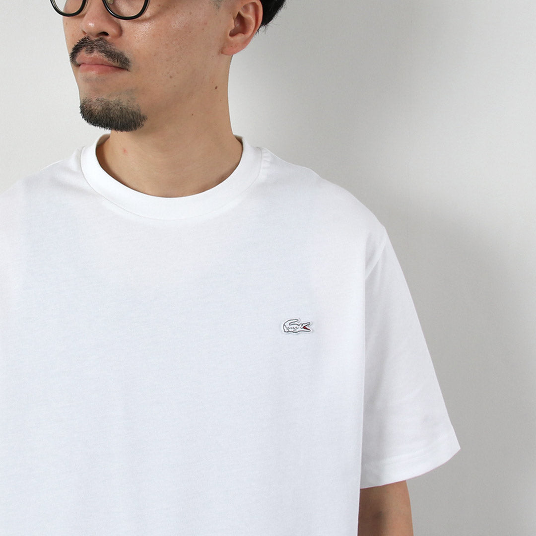 LACOSTE / Outlined Crocodile Crew Neck T-Shirt