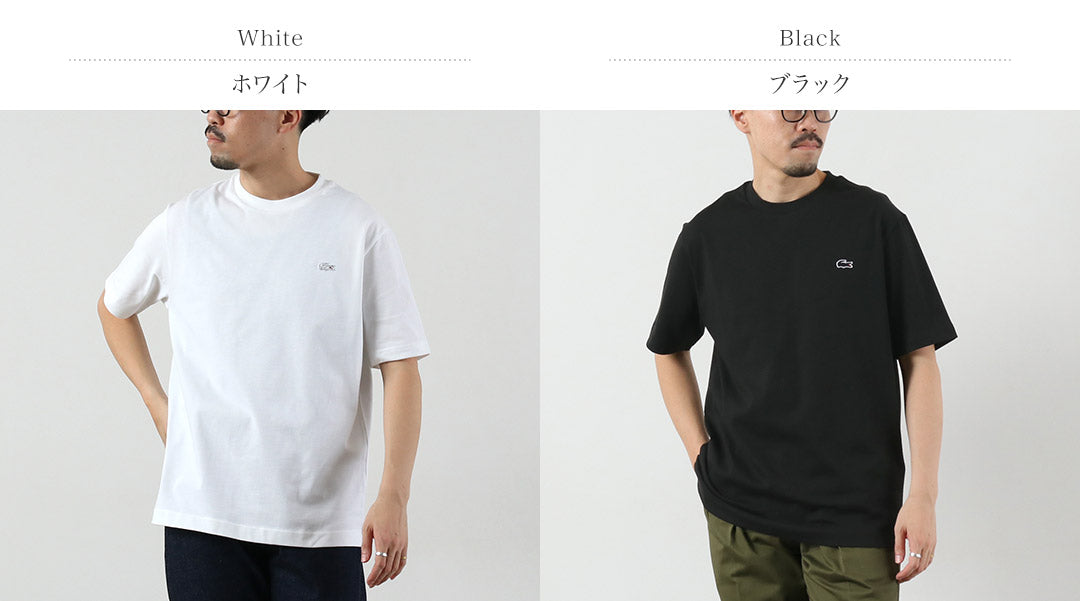 LACOSTE / Outlined Crocodile Crew Neck T-Shirt