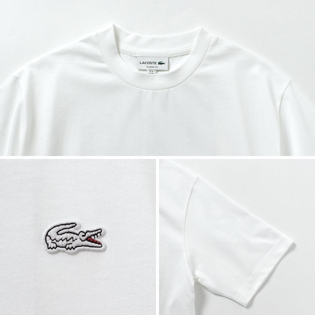 LACOSTE / Outlined Crocodile Crew Neck T-Shirt