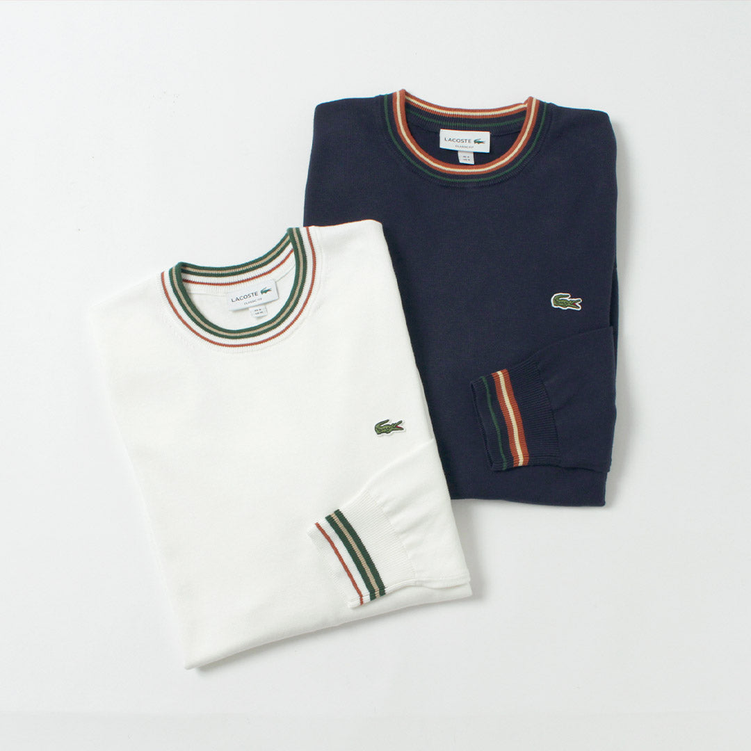 LACOSTE / Striped Cotton Knit