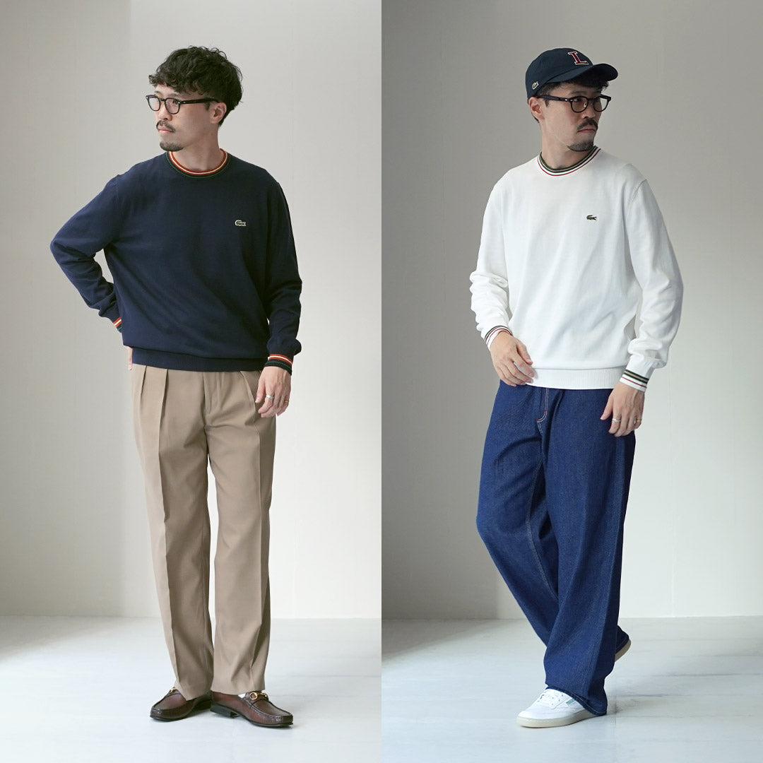 LACOSTE / Striped Cotton Knit