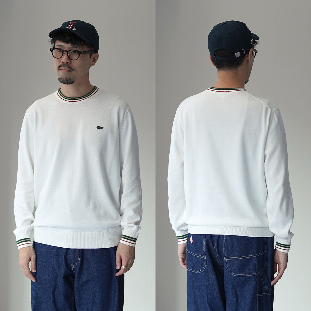LACOSTE / Striped Cotton Knit