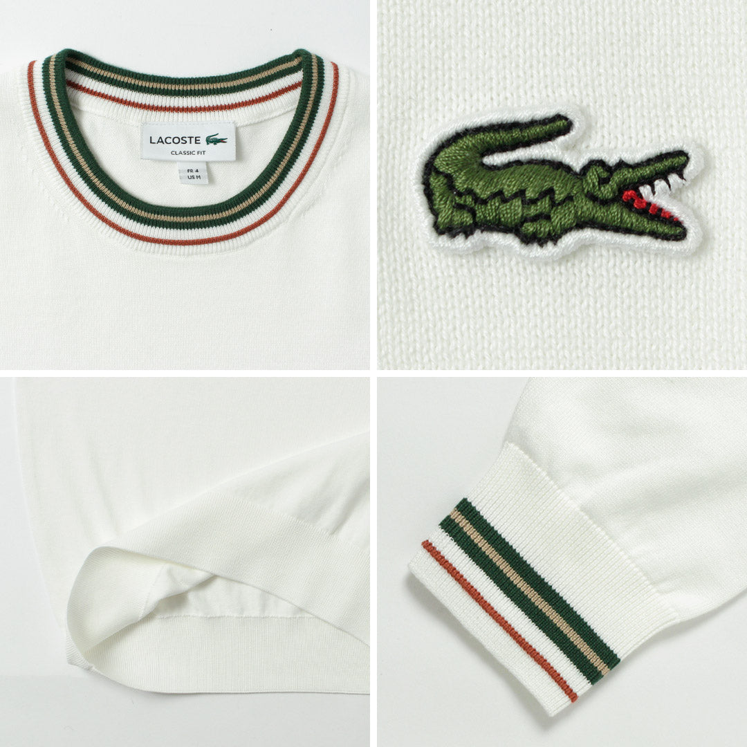 LACOSTE / Striped Cotton Knit