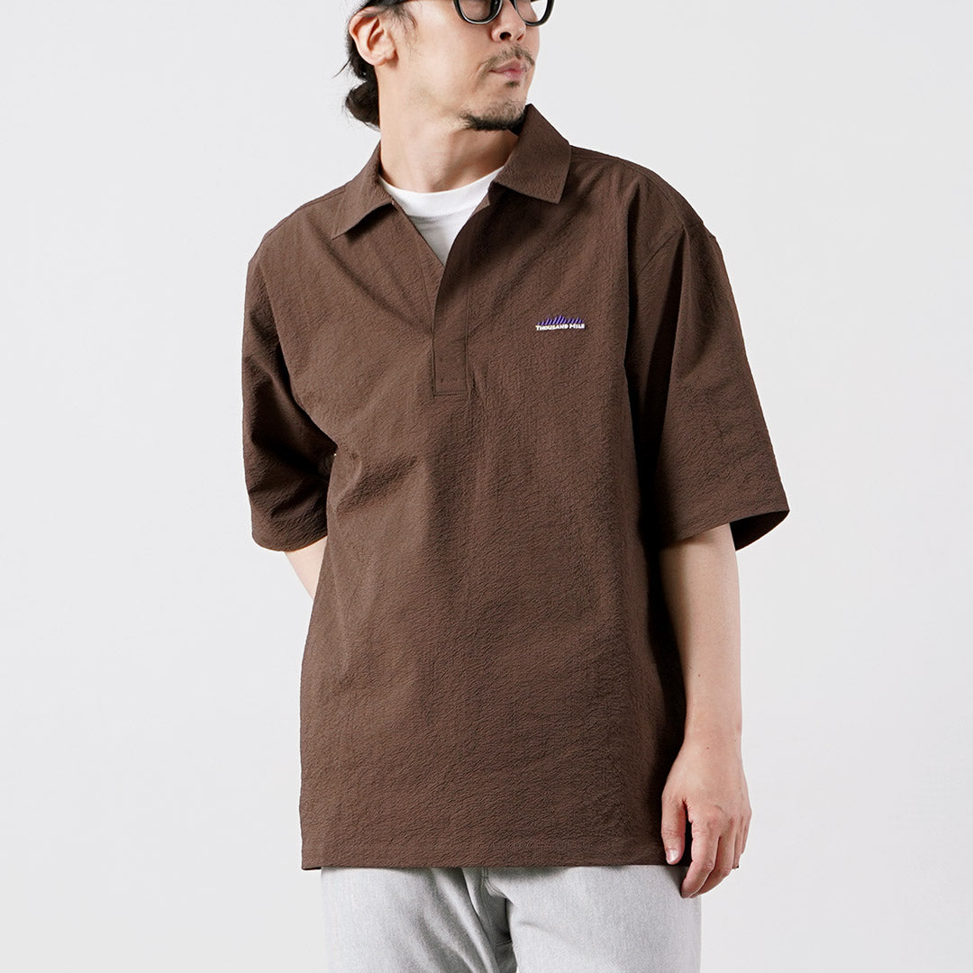 THOUSAND MILE / Chemise Skipper à manches courtes Seersucker
