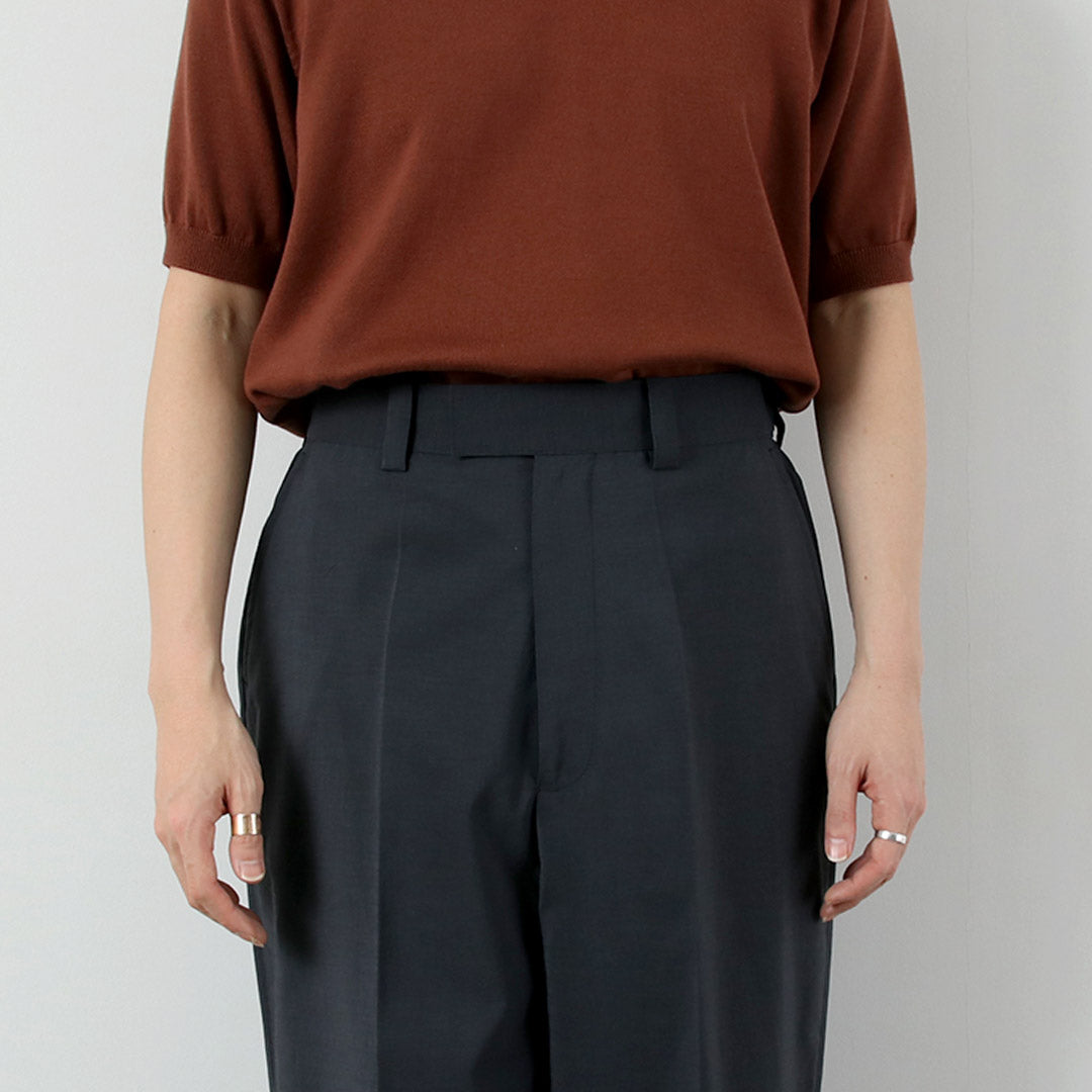 FANTASTICDAYS / Egg Trousers Polyester Linen Pants