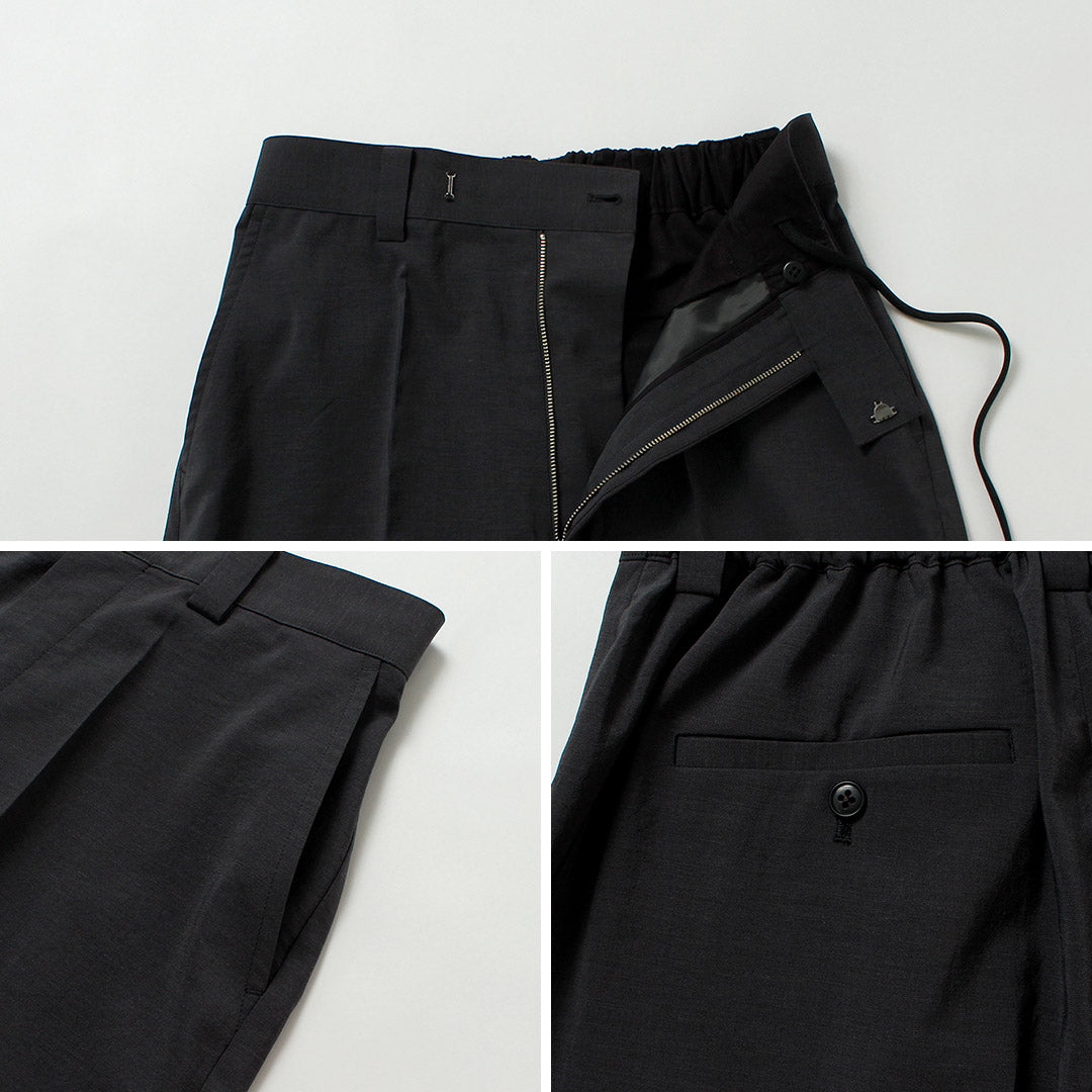 FANTASTICDAYS / Egg Trousers Polyester Linen Pants