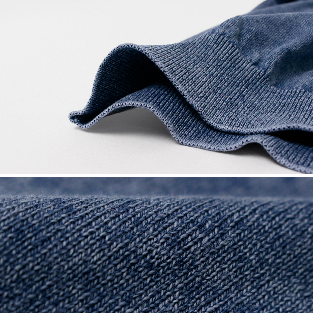 RYE TENDER / Odessa Pigment-Dyed Knit Polo Shirt