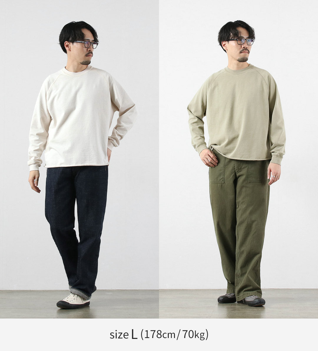 REMI RELIEF / SP 가공 수피마 브러쉬드 플리스 라글란 크루 스웨트셔츠