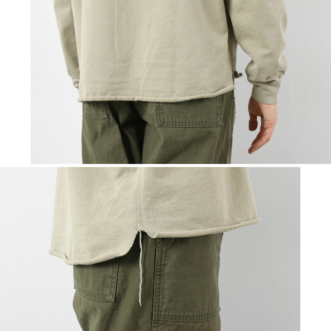 REMI RELIEF / SP 가공 수피마 브러쉬드 플리스 라글란 크루 스웨트셔츠