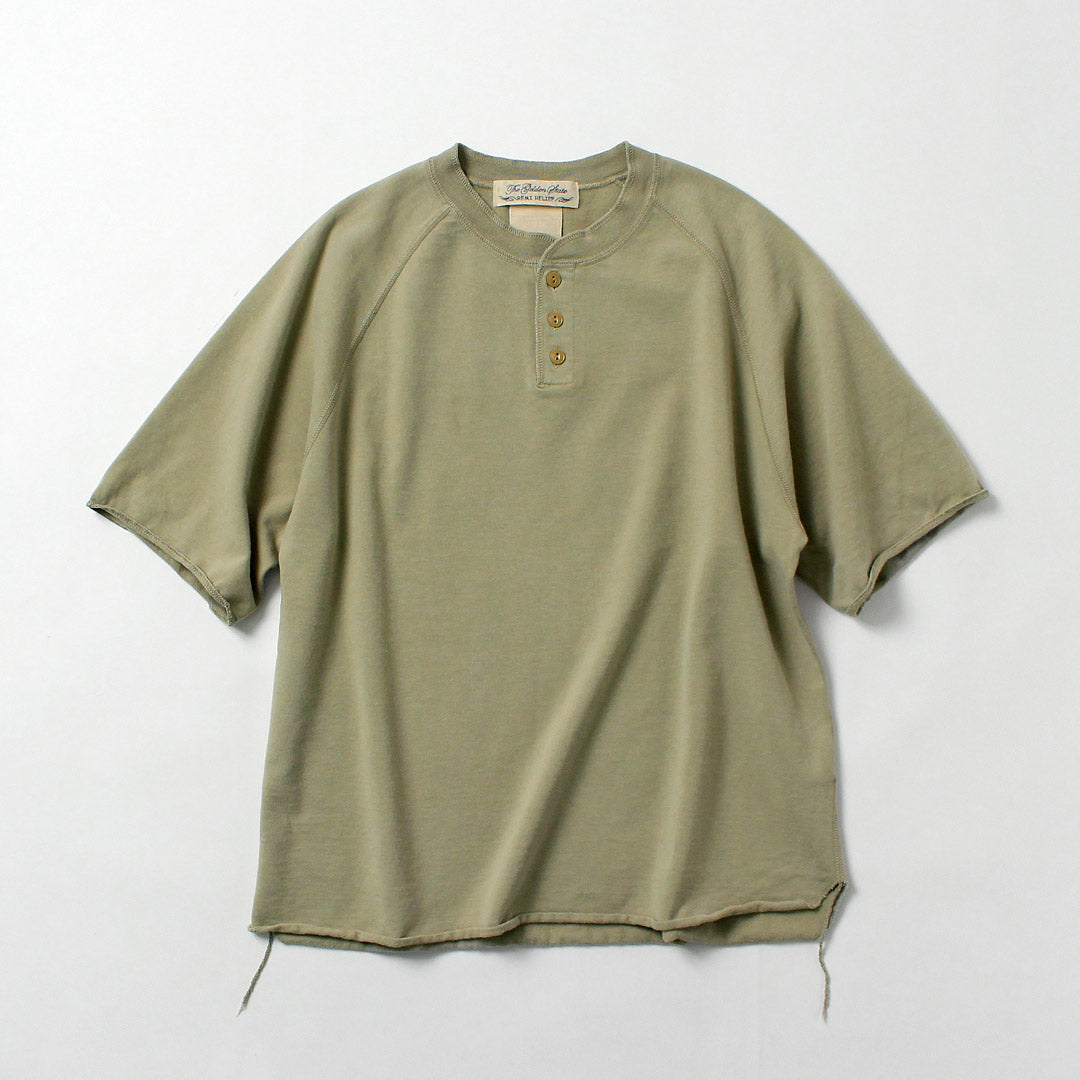 REMI RELIEF / Supima French Terry Henley Neck S/S Crew Sweatshirt