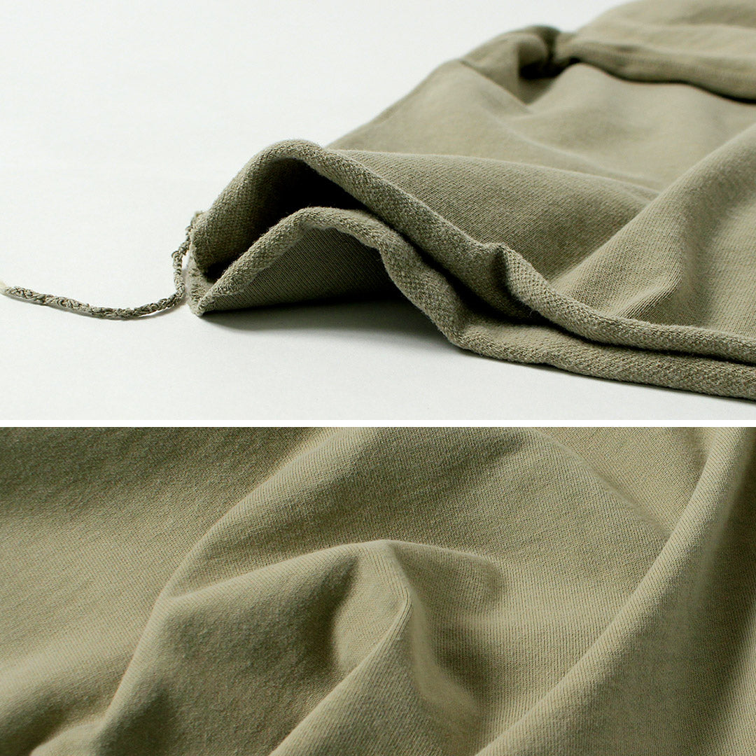 REMI RELIEF / Supima French Terry Henley Neck S/S Crew Sweatshirt