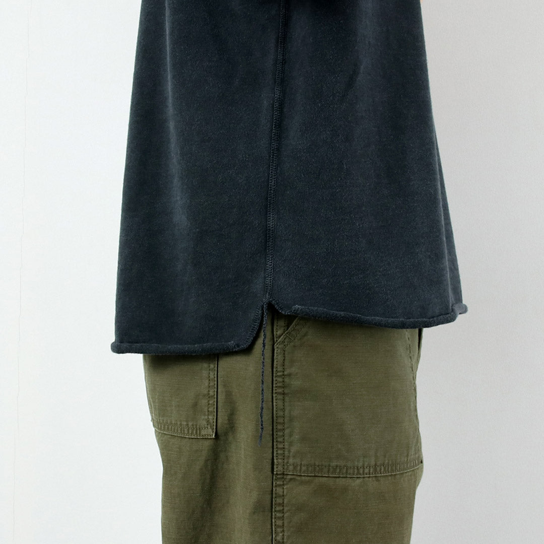 REMI RELIEF / Supima French Terry Henley Neck S/S Crew Sweatshirt