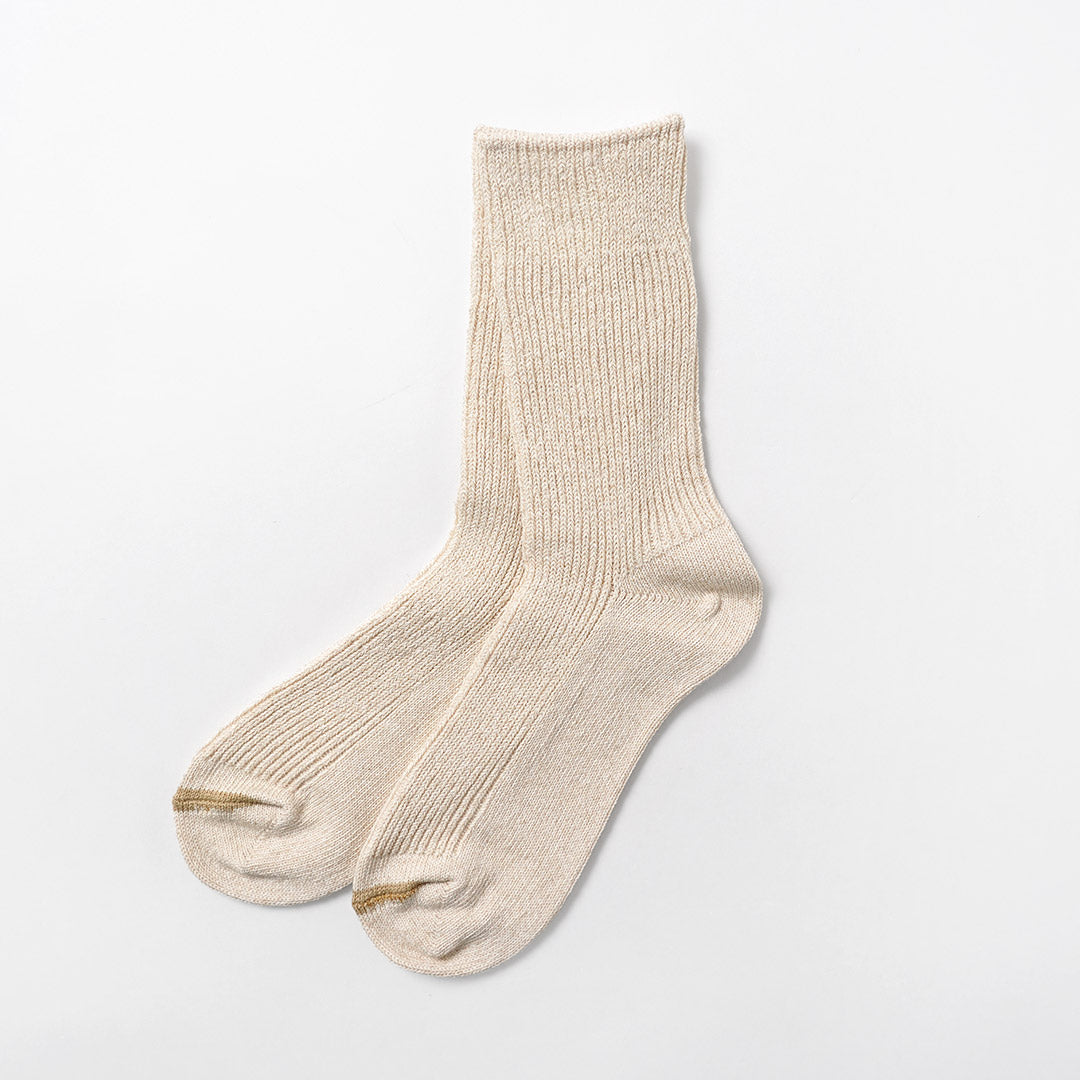 ROTOTO / Chaussettes côtelées en coton recyclé Washi