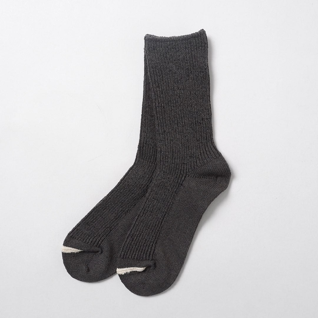 ROTOTO / Chaussettes côtelées en coton recyclé Washi