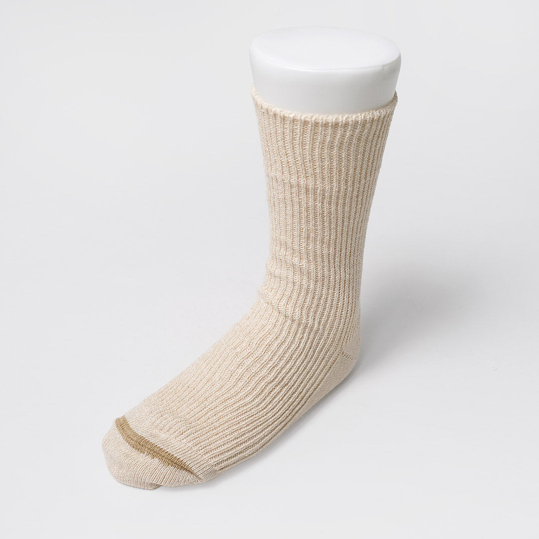 ROTOTO / Chaussettes côtelées en coton recyclé Washi