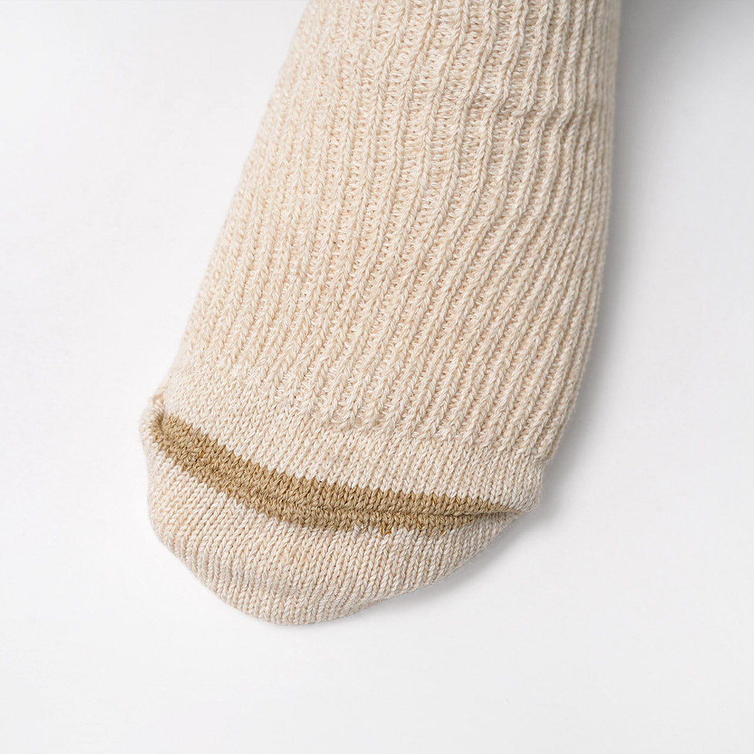 ROTOTO / Chaussettes côtelées en coton recyclé Washi