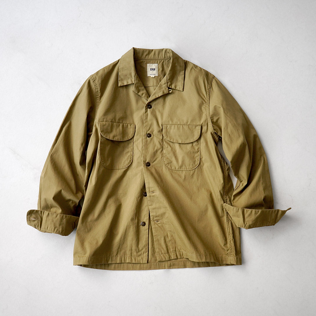 FOB FACTORY / F3515 Camisa Batwing De Popelina Con Cuello Abierto