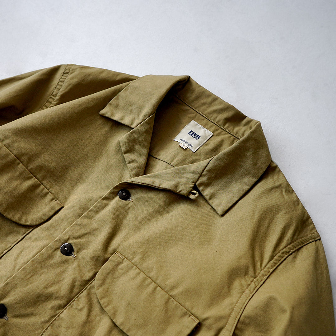 FOB FACTORY / F3515 Camisa Batwing De Popelina Con Cuello Abierto