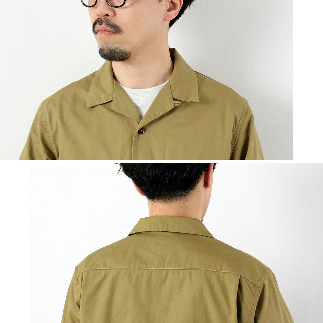 FOB FACTORY / F3515 Camisa Batwing De Popelina Con Cuello Abierto