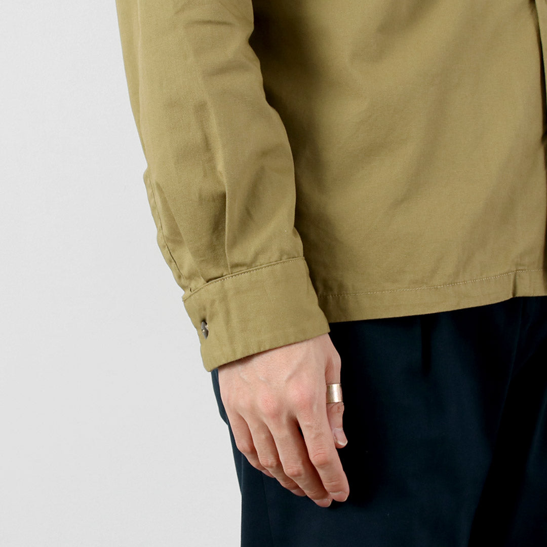 FOB FACTORY / F3515 Camisa Batwing De Popelina Con Cuello Abierto