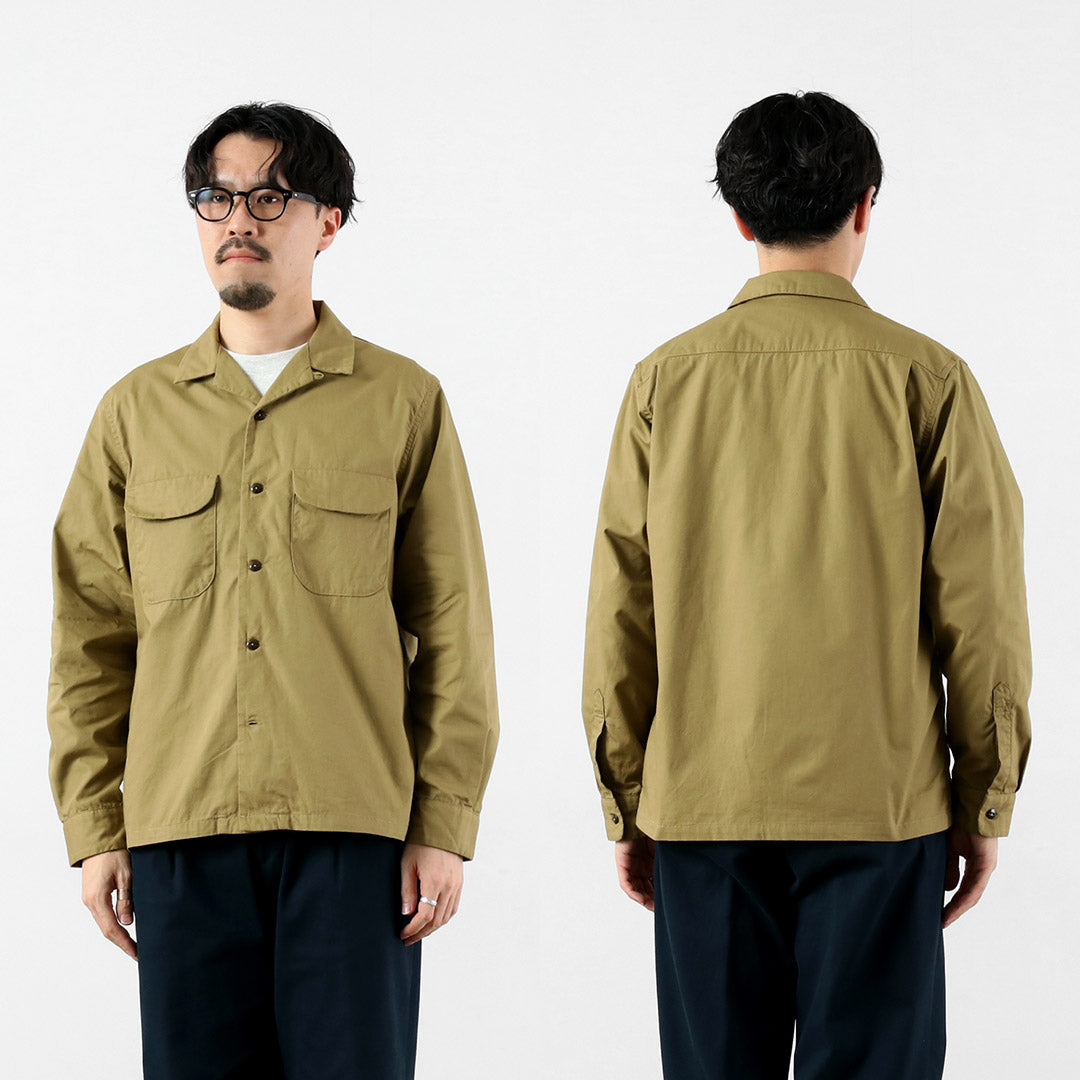 FOB FACTORY / F3515 Camisa Batwing De Popelina Con Cuello Abierto