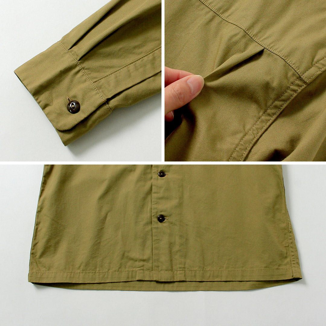 FOB FACTORY / F3515 Camisa Batwing De Popelina Con Cuello Abierto