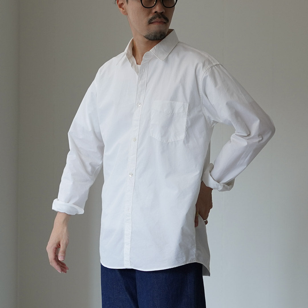 SHUTTLE NOTES / High-Density Poplin Regular Collar Shirt