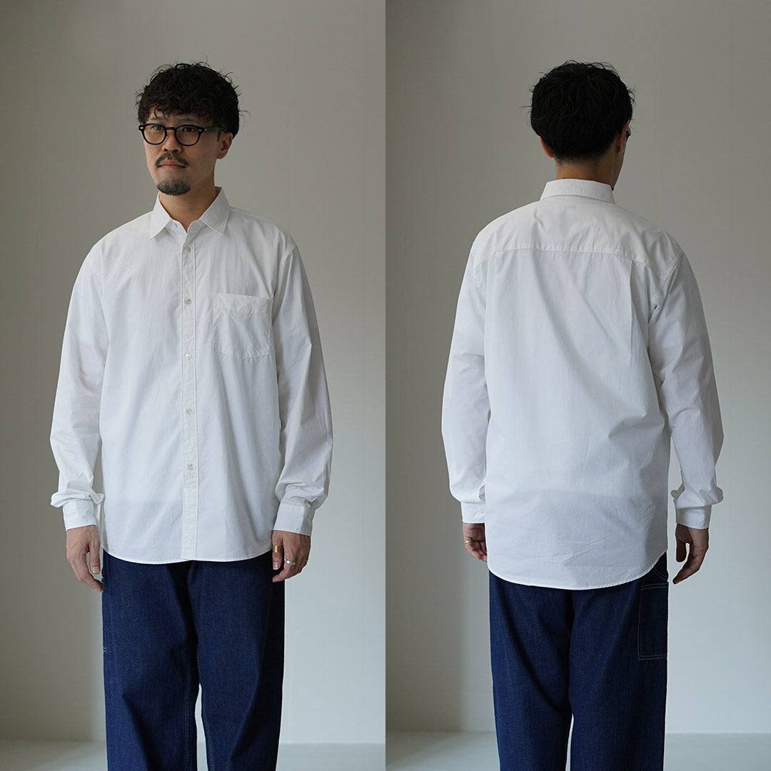 SHUTTLE NOTES / High-Density Poplin Regular Collar Shirt