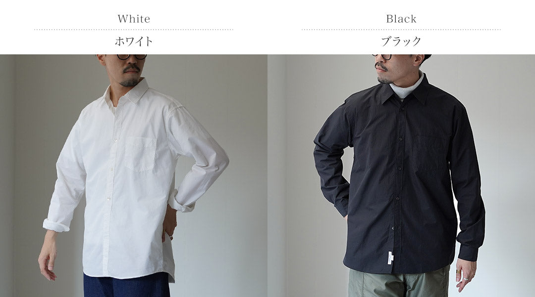 SHUTTLE NOTES / High-Density Poplin Regular Collar Shirt