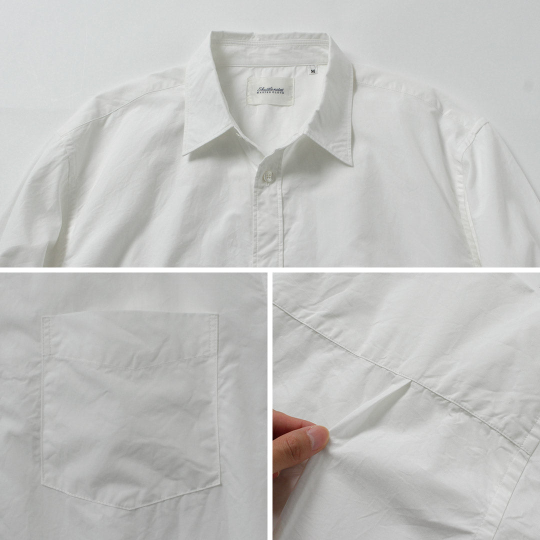 SHUTTLE NOTES / High-Density Poplin Regular Collar Shirt