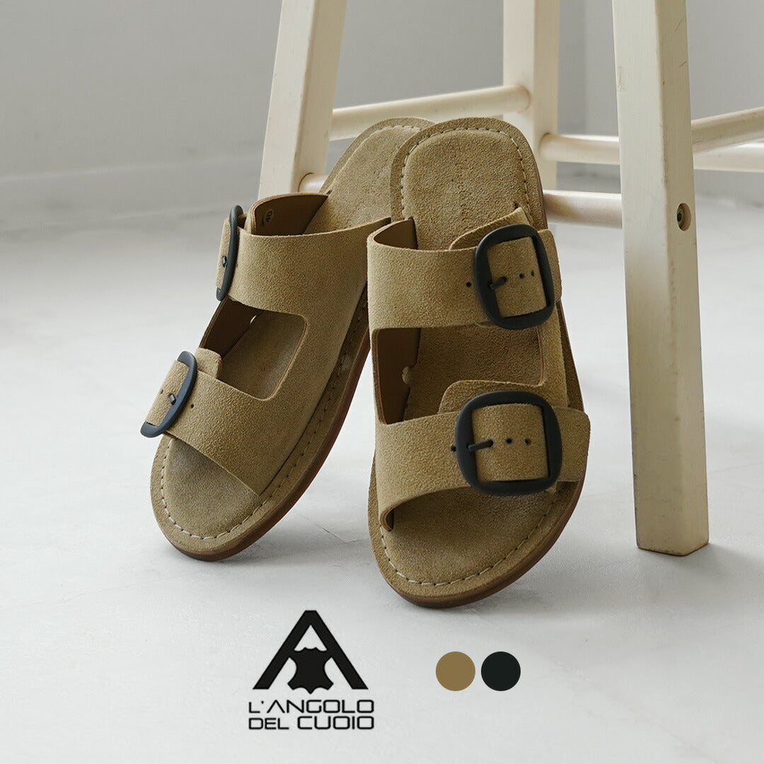 L'ANGOLO DEL CUOIO / Double Buckle Leather Sandals