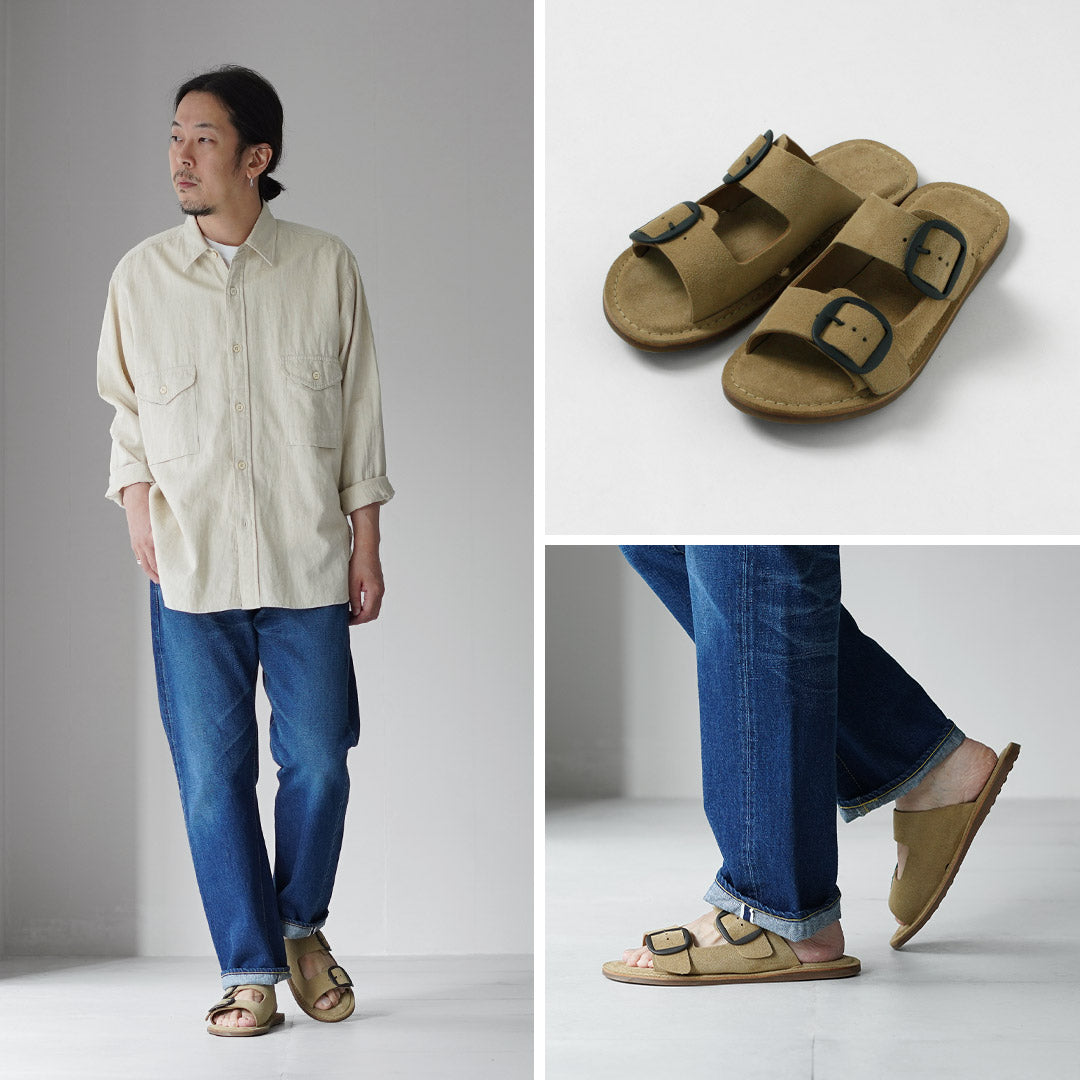 L'ANGOLO DEL CUOIO / Double Buckle Leather Sandals