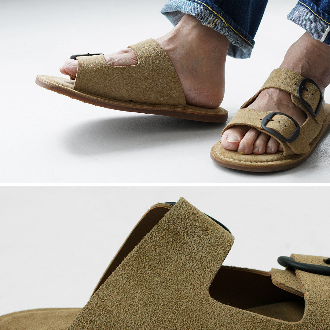 L'ANGOLO DEL CUOIO / Double Buckle Leather Sandals