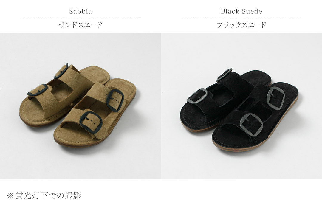 L'ANGOLO DEL CUOIO / Double Buckle Leather Sandals
