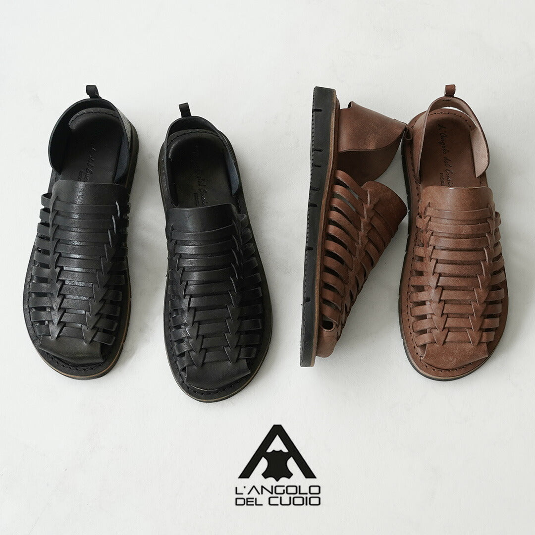 L'ANGOLO DEL CUOIO / Intrecciato Leather Sandals