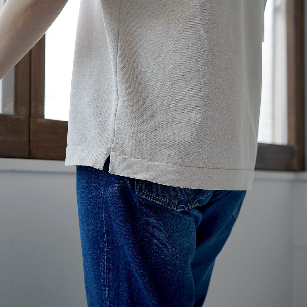 RINASCENTE / T-shirt en tricot à col Henley lavable hybride