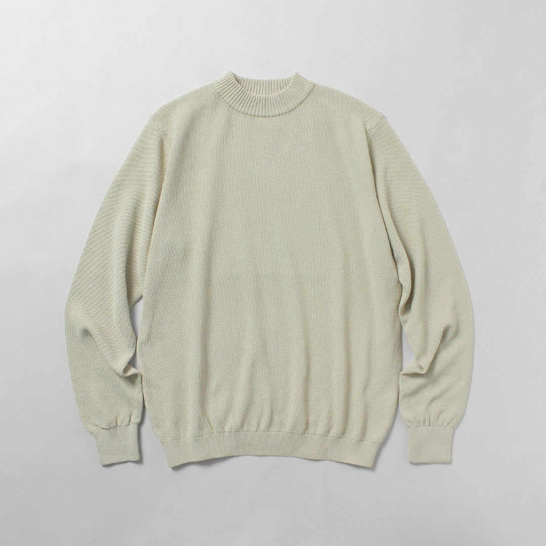 RINASCENTE / 하이브리드 워셔블 카노코 보트넥 긴팔 니트 티셔츠