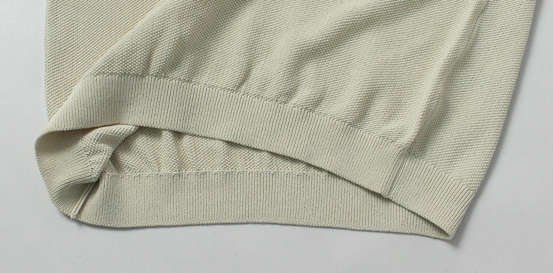 RINASCENTE / 하이브리드 워셔블 카노코 보트넥 긴팔 니트 티셔츠