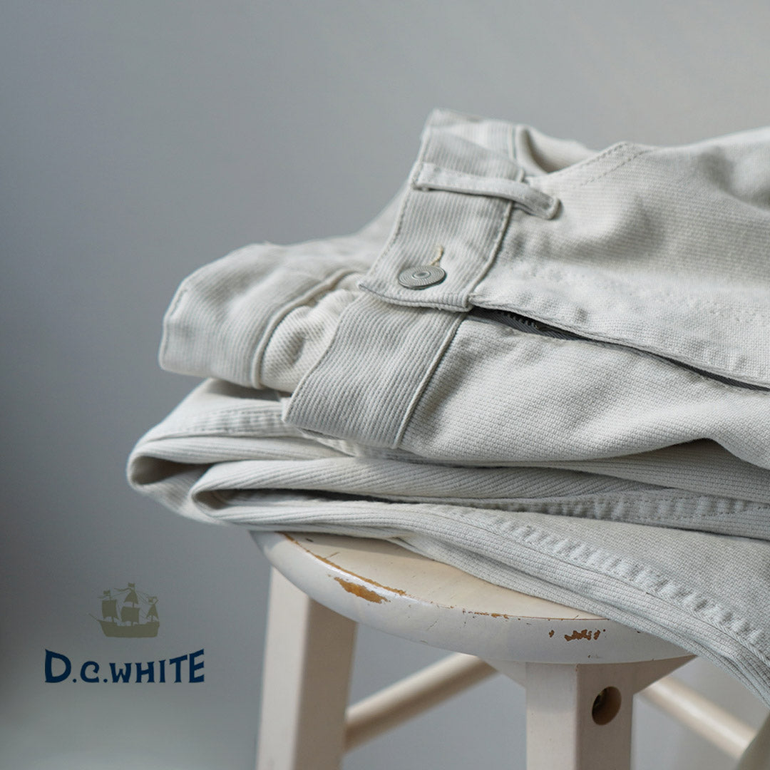 D.C.WHITE / Pantalón Campus Piqué