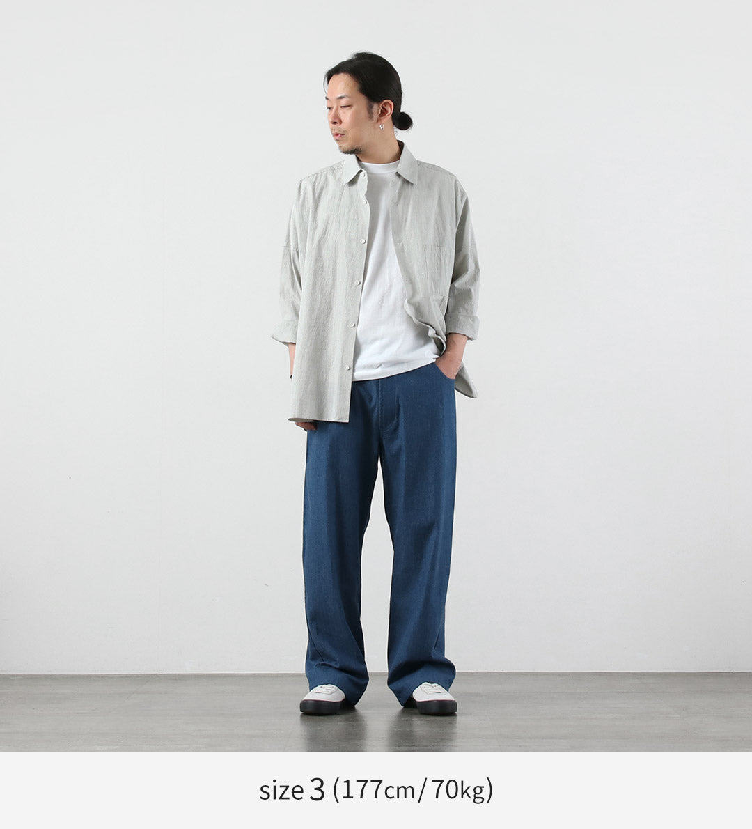 BASISBROEK / Albion 8oz 牛仔半寬休閒褲