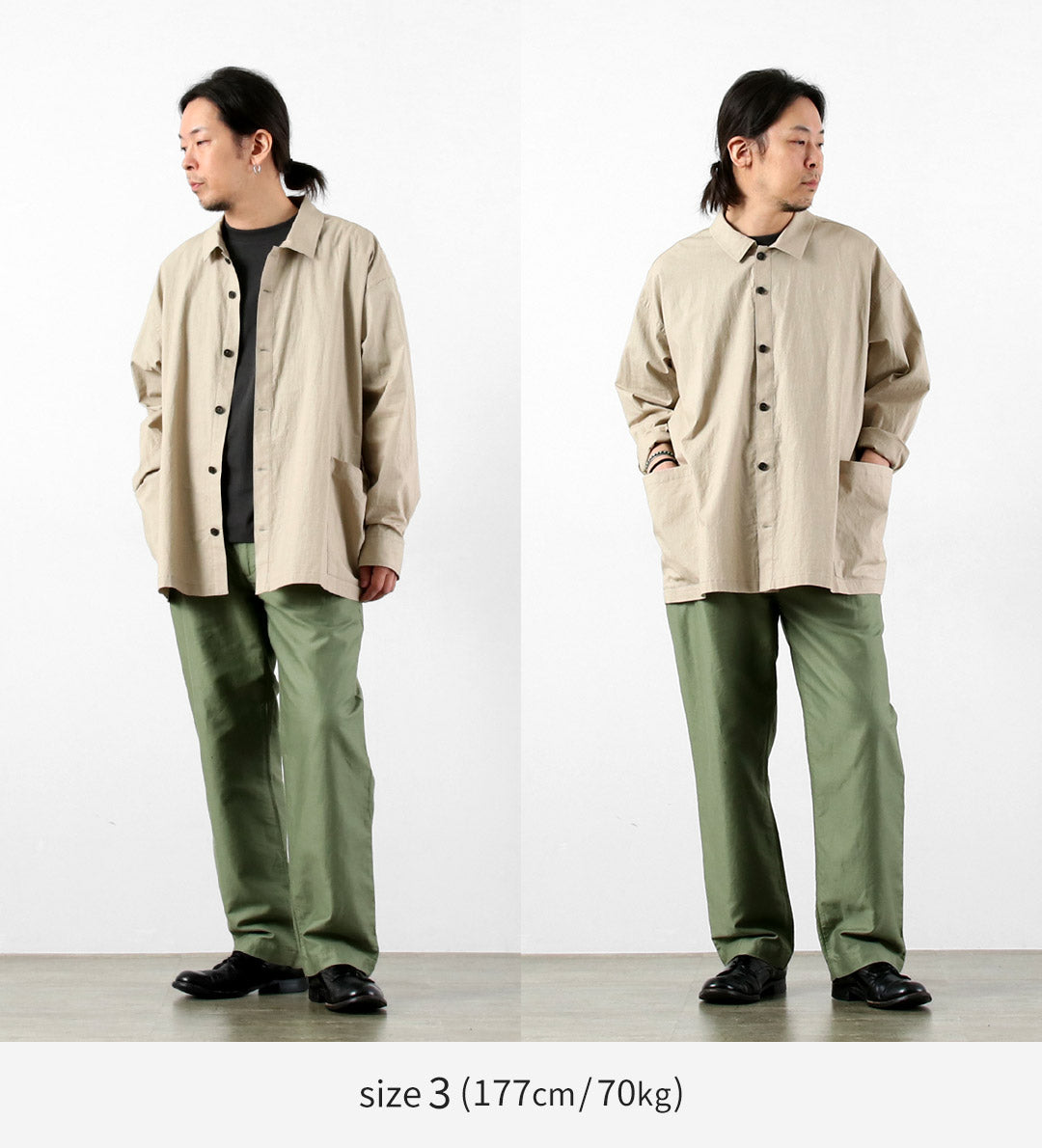 BASISBROEK / 风琴棉亚麻衬衫夹克