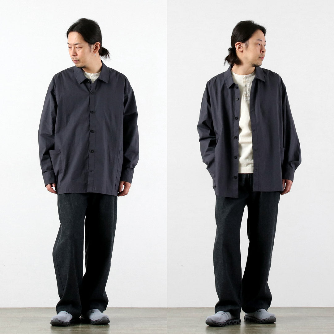 BASISBROEK / 风琴棉亚麻衬衫夹克